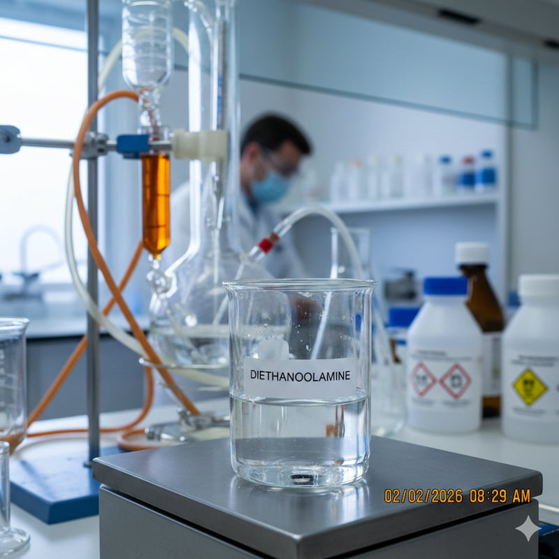 O que é dietanolamina e por que ela é usada em cosméticos?